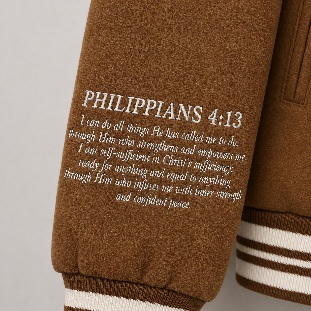 Brown Yeshua varsity jack