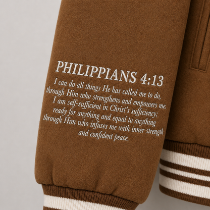 Brown Yeshua varsity jack