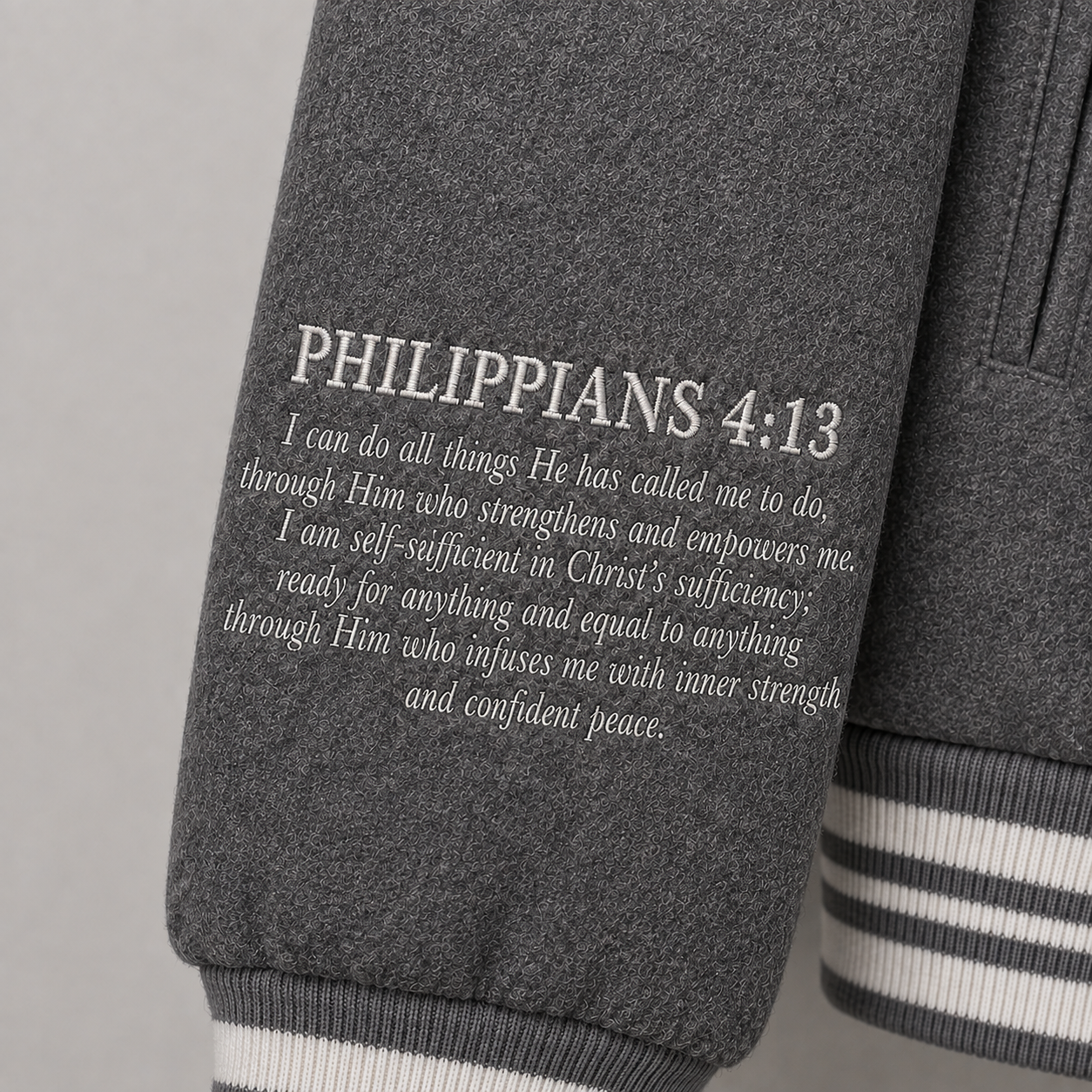 Gray Yeshua varsity jack