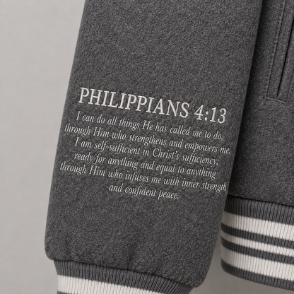 Gray Yeshua varsity jack