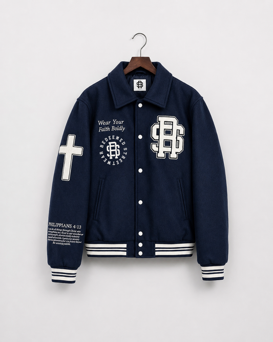Blue Yeshua varsity jack