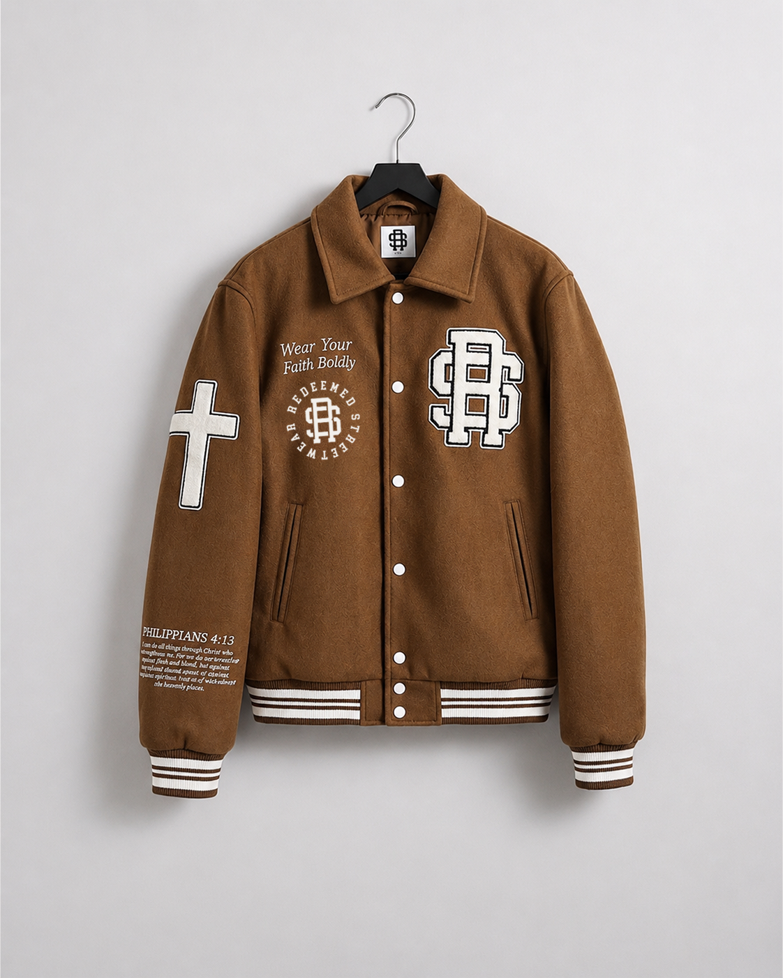 Brown Yeshua varsity jack