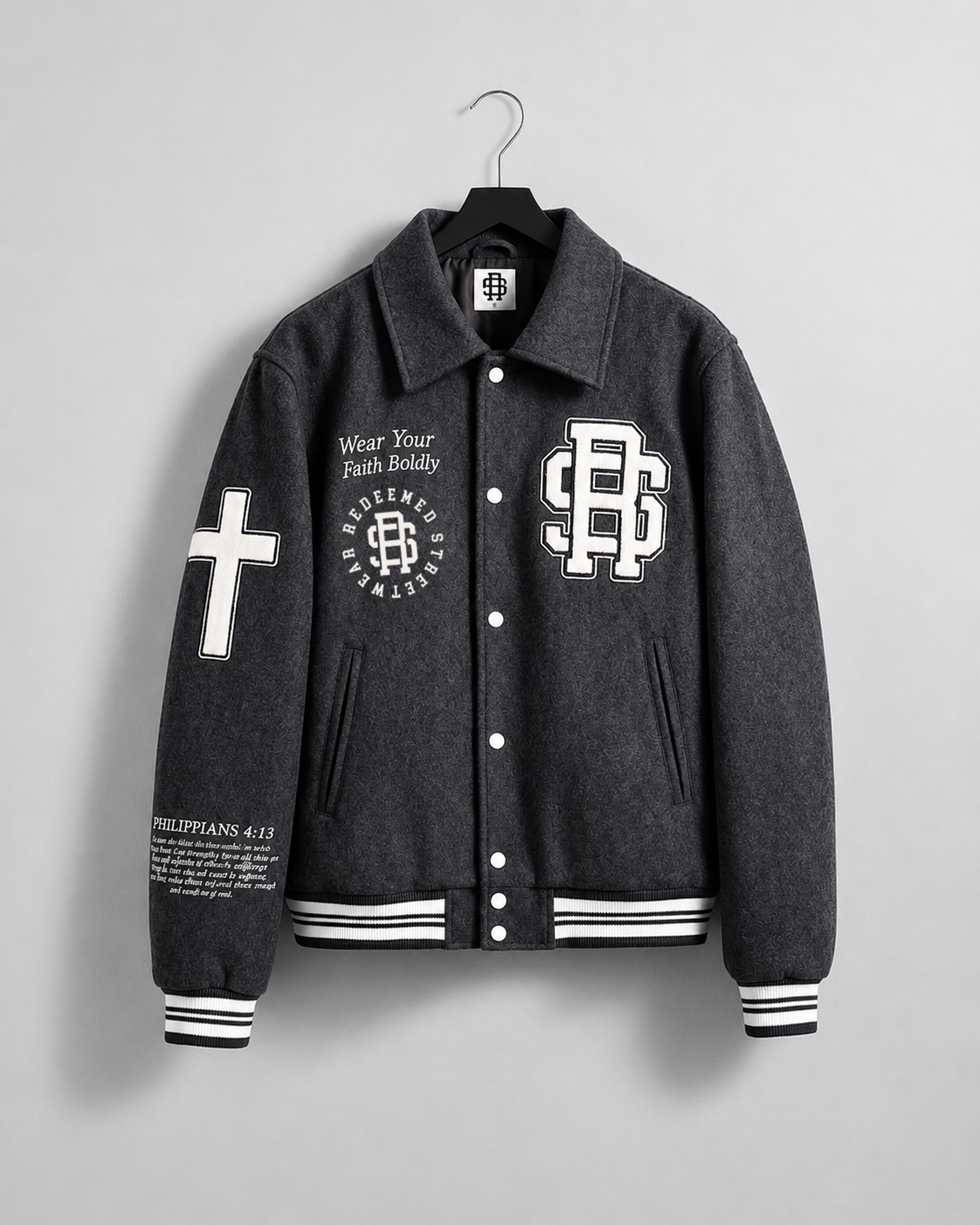 Gray Yeshua varsity jack