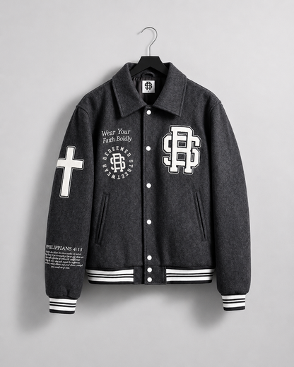 Gray Yeshua varsity jack