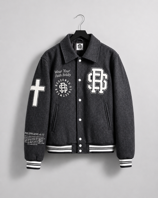 Gray Yeshua varsity jack